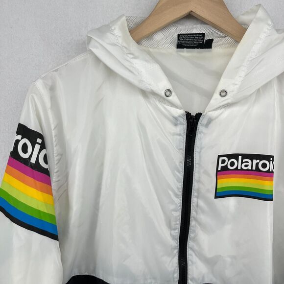 Polaroid Black and White Hooded Windbreaker - Picture 6 of 16